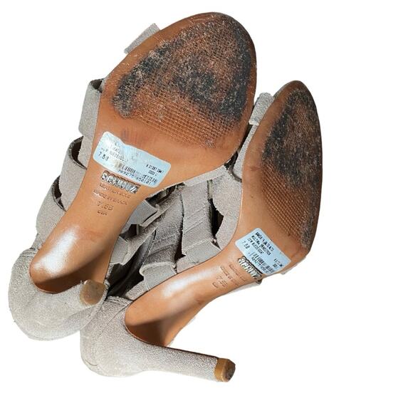 Schutz Marva Fringe Suede Tan Heels size 7.5 - Picture 8 of 8